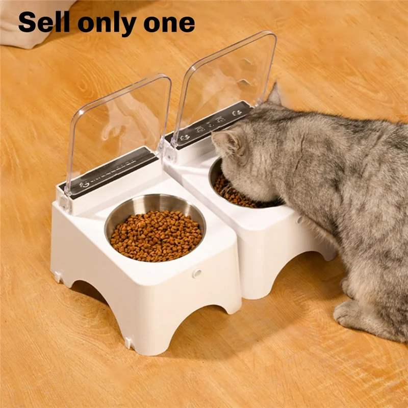 Smart Cat Bowl With Infrared Sensor Automatic Lid - Anti-Mouse Pet Feeder For Cats And Dogs Food Dispenser