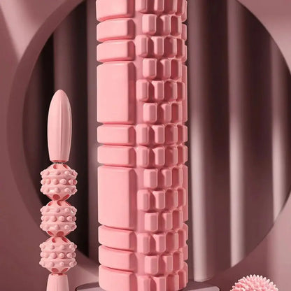 EVA Foam Yoga Foam Massage Roller High Density Gym Tool Yoga Pilates Foam Roller Pink Stable Fitness Yoga Column Sports Supplies