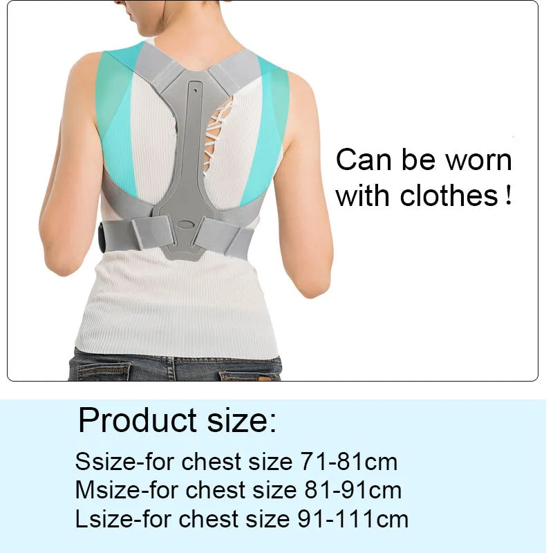 Posture Corrector Upper Posture Brace for Support Providing Shoulder-Neck-Back Relief Pain Adjustable for Men and Women