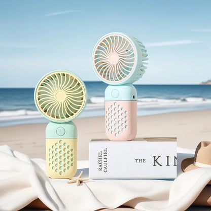 2025 New Handheld Charging Fan Cartoon Cute Small Student Charging Small Fan Portable Mini USB Fan Mini Pocket fans