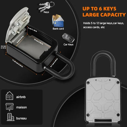 Key Safe Portable Wall Mounted with Removable Lock Box Suitable for Home Garage School Indoor and Outdoor Waterproof Key Cabinet