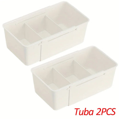 Drawer Organizer Box Home Organization Retractable Sorting Storage Box Kitchen Tableware Divider Box Stationery Supplies Storage