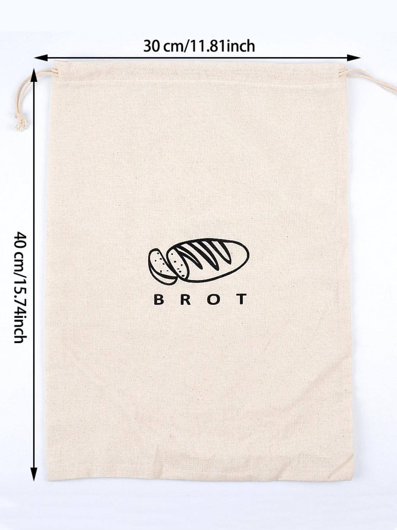 1Pc Bread Bag Linen Bread Bags for Homemade Bread Container Unbleached & Reusable Bread Storage, Natural Large Storage for Artis