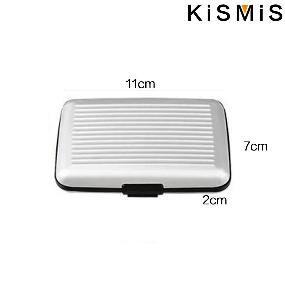 RFID Blocking Aluminum Card Case - Credit Card Protector, Business Card Holder, Metal ID Organizer Wallet, 6 Slots for Women,Men