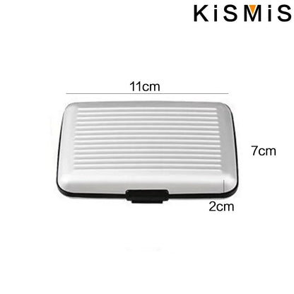 RFID Blocking Aluminum Card Case - Credit Card Protector, Business Card Holder, Metal ID Organizer Wallet, 6 Slots for Women,Men