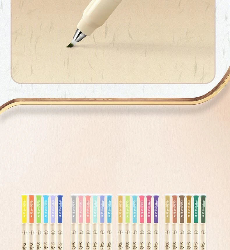 24colors/set Calligraphy Art Marker Pens Brush Pen Art Marker Craft Supplies Art Writing Office School Supplies Stationery