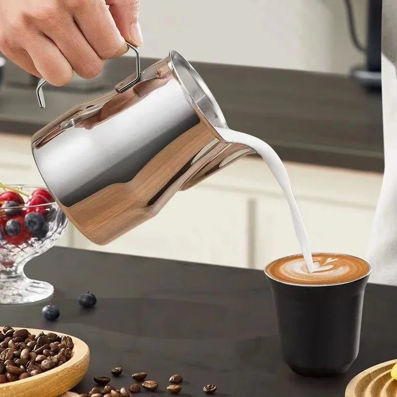 Coffee Milk Frothing Pitcher Jug Stainless Steel With Scale Espresso Steaming Pitchers Professional Milk Foam Jug Barista Craft