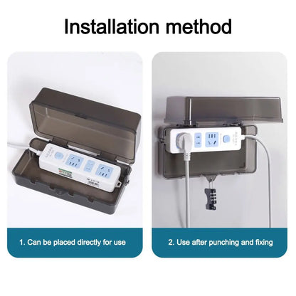 Plastic Cable Management Box Electrical Boxes Rain-Proof Weather Proof Plug Box Lead Cover for Protect Outlet, Plug, Socket