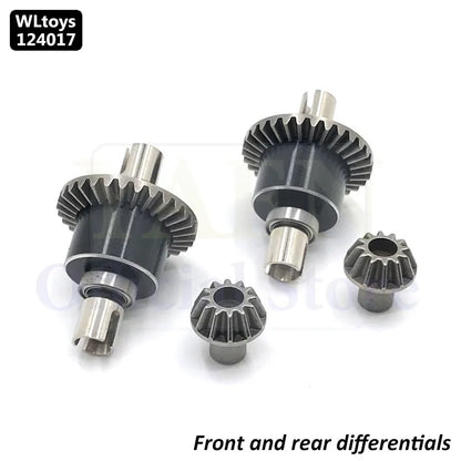 WLtoys 124017 1/12 RC Original Metal Spare Parts Swing Arm C Seat Bottom Motor Differential Gearbox Shock Absorbers Tire