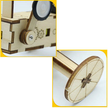 DIY Reptile Robot Electric Wooden Science Experiments Toys for Children Educational Handmade Assemble Toys Boys Girls