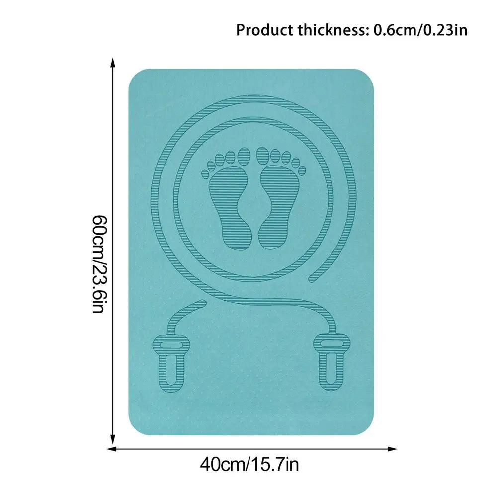 6mm Skipping Rope Mat Anti-noise Jump Rope Mat Exercise Shock Absorption Yoga Mat TPE Skipping Mat Fitness Pad Equipment