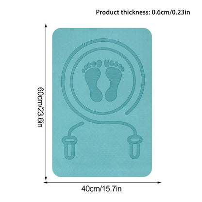 6mm Skipping Rope Mat Anti-noise Jump Rope Mat Exercise Shock Absorption Yoga Mat TPE Skipping Mat Fitness Pad Equipment