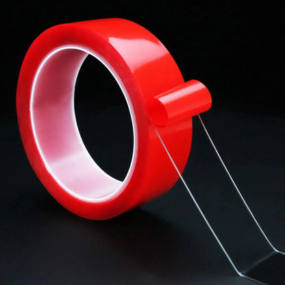 Double Sided Tape Nano Tape 3-5Meter 10/20/30mm Width Transparent Tape Washable Adhesive Nano Traceless Sticker Glue Red