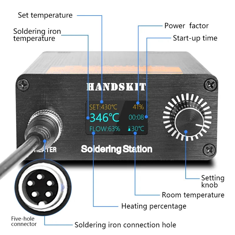 T12 Soldering Station LCD Digital Display Repair Soldering Iron Equipment Portable Home Electronics Repair Tools