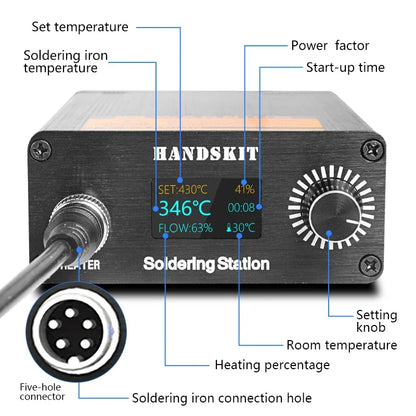 T12 Soldering Station LCD Digital Display Repair Soldering Iron Equipment Portable Home Electronics Repair Tools