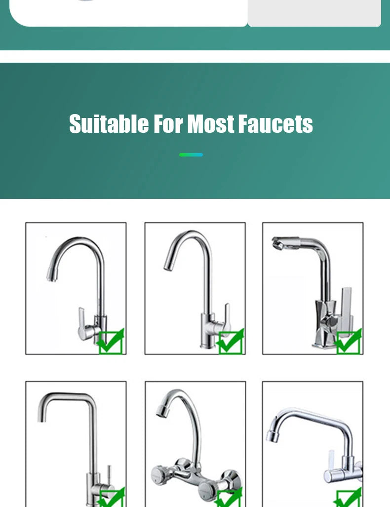 Kitchen Faucet Nozzle Extender Sink Water Tap Nozzle Filter Bubbler Faucet Aerator Attachment Home Bathroom Toilet Accessories