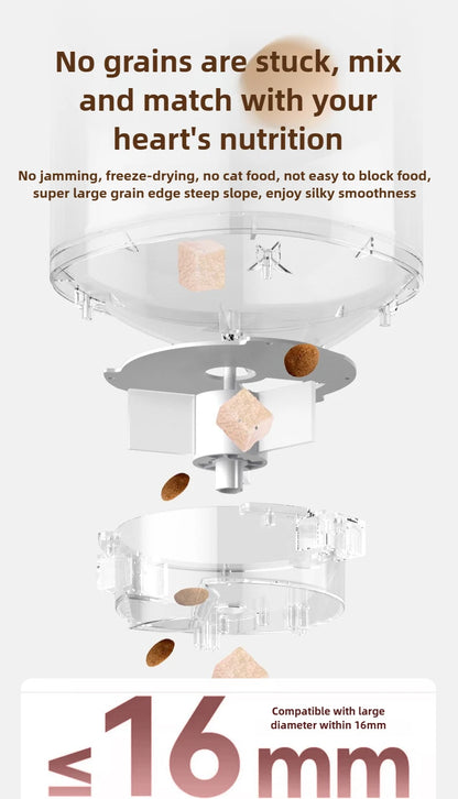 Pet Smart Cats Automatic Feeder Sealed Against Moisture Timer Quantitative Remote Cat Feeders 4l Capacity Pet Products