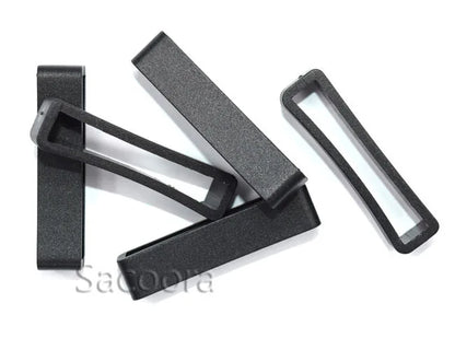 10pcs/pack Plastic Belt Loop Keeper Square Loop Leather Belt Buckle Harness Backpack Straps Black
