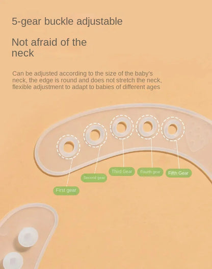 Baby Food-grade Silicone Bib Baby Food Rice Pocket Saliva Pocket Lightweight Waterproof Bib for Children