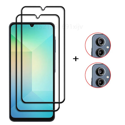 For Samsung Galaxy A06 Full Cover Tempered Glass Samsung Galaxy A06 A05 A05s Screen Protector 9H Lens Film Samsung Galaxy A06