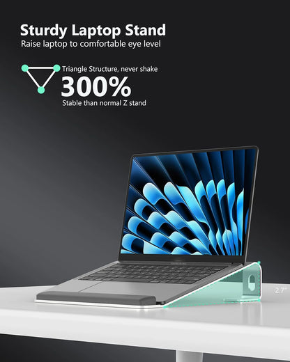 Ergonomic Laptop Stand Aluminum Alloy Laptop Stand Aluminum Portable Laptop Stand for Base with Wrist Pad