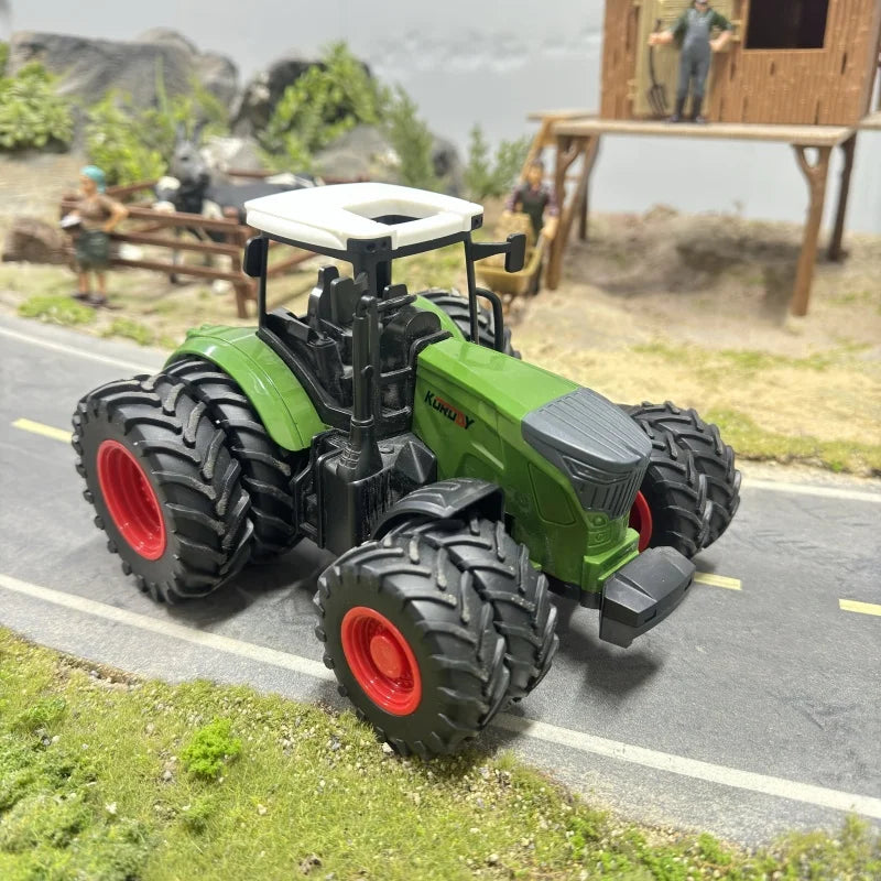 16.5" Big Tractor Toy,Farm Toy,Farm Animals Set,Include Truck Toy and Traile,Fence,Farmer,Animals,Tool,Farm Set for Gift