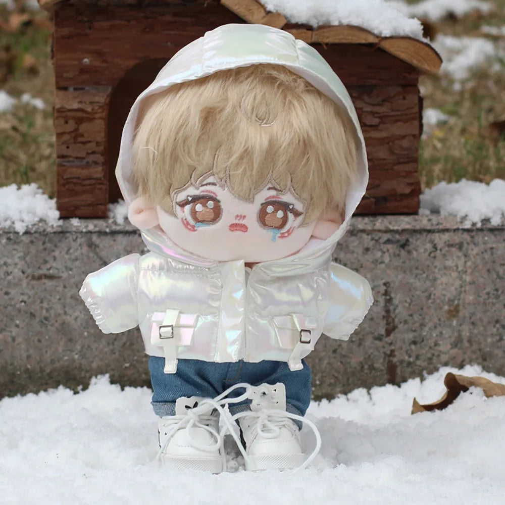 20CM Cotton Doll Jacket Cotton Jacket Without Attributes Cotton Doll Hooded Winter Clothes Doll Clothes