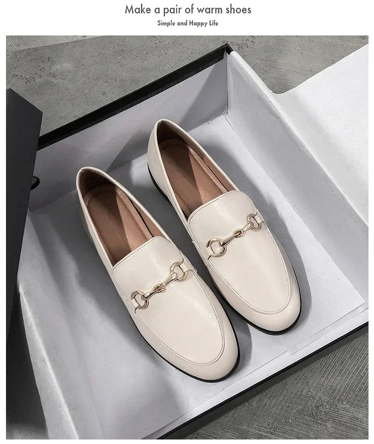 Womens Shoes Flats Loafers Ladies Fashion Leather Brand Sneakers Womens Designer Flat Ladies Shoes Woman Luxury Female Footwear
