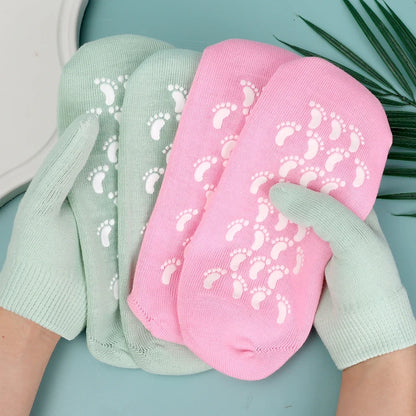 Silicone Moisturizing Mask Socks Reusable Exfoliating Anti Crack Protective Gloves Dry Dead Skin Remover Tools Hand Foot Care