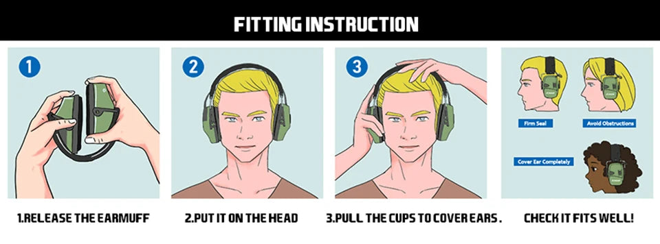 Electronic Damper Sports Shooting Earmuff Sports Shooting Impact Outdoor Anti-Noise Headset for HL Impact Sports