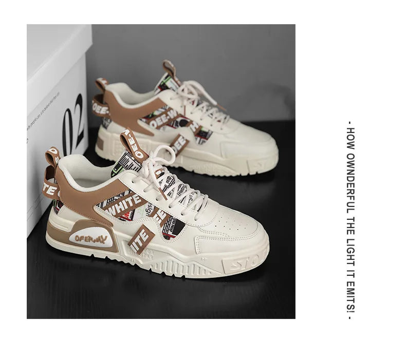 2025 new men's shoes for spring, breathable, niche, trendy, versatile, casual board shoes, height increasing sports shoes