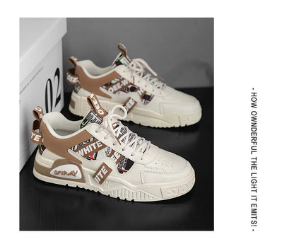 2025 new men's shoes for spring, breathable, niche, trendy, versatile, casual board shoes, height increasing sports shoes