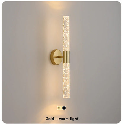 LED Light Modern Wall Light Bedroom Bedside Living Room Wall Lamp Crystal Rod Nordic Aisle Corridor Interior Lighting Fixture