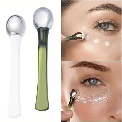 1pc Eye Roller Massage Stick Eye Cream Applicator Cosmetic Spatula Anti Wrinkle Facial Spoon Gold Alloy Face Thin Skin Care Tool