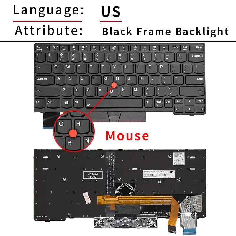 US Laptop keyboard For Lenovo ThinkPad X240 X240S X230S X250S X270 X260S X13 L13 X280 A285 X390 X395 Notebook English keyboard