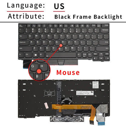 US Laptop keyboard For Lenovo ThinkPad X240 X240S X230S X250S X270 X260S X13 L13 X280 A285 X390 X395 Notebook English keyboard