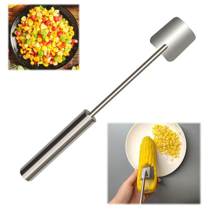 Stainless Steel Corn Planer Ergonomic Handle Corn Peeler Peel, Separate & Enjoy Fresh Corn with Minimal Effort