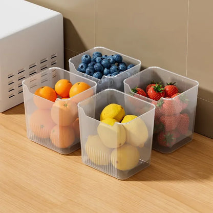 Fridge Side Door Storage Boxes Vegetables Fruits Food Preservation Box Space-Saving Refrigerator Organizers Kitchen Containers