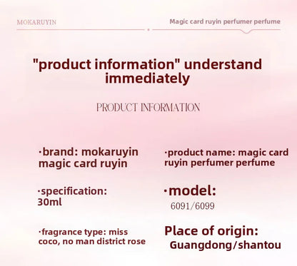 Perfume Lasting Fragrance, Fresh and Light Fragrance, Floral Fragrance, Alcohol-free Perfume for Ladies.