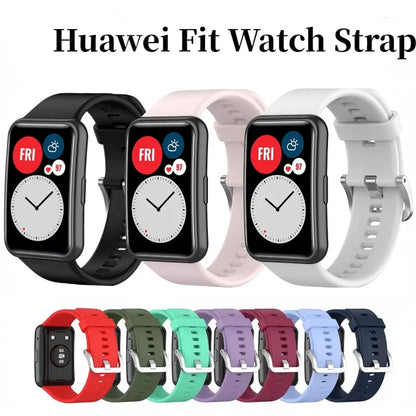 Silicone strap for Huawei Watch Fit Original Smart watch replacement Huawei Fit Bracelet wristband Huawei Watch Fit new Correa