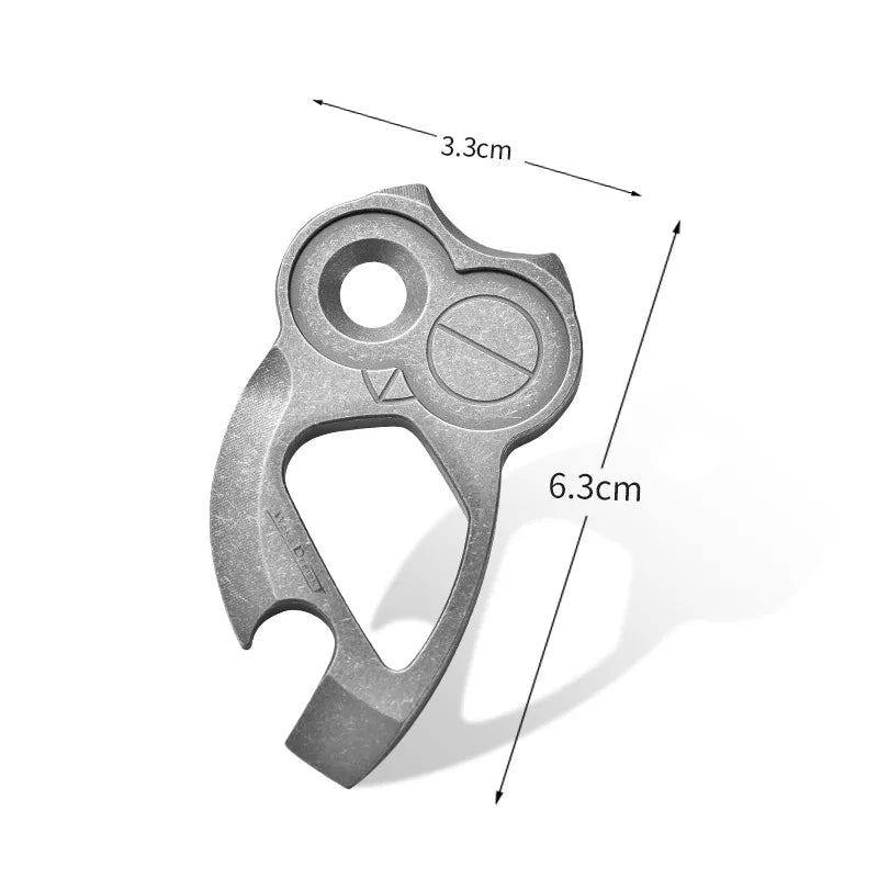 EDC Titanium Alloy  Multifunctional Tools Owl Shape Bottle Opener Portable Mini Wrench Outdoor Tools