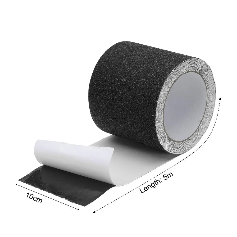 10cm*5m Black Anti Slip Tape Self-adhesive Non Skid Ramp High Traction Friction Abrasive Adhesive Sticker For Stair Floor Step