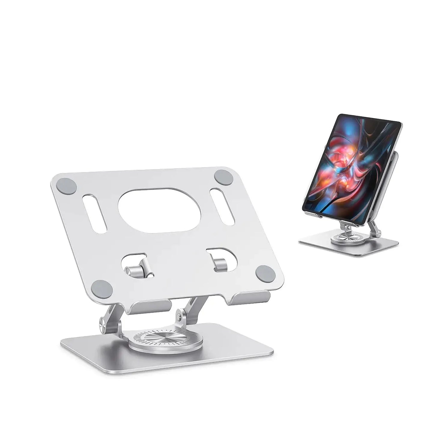 Tablet Stand Adjustable with 360 Swivel Base Aluminum Tablet Stand Holder Universal Tablet Holder for iPad Samsung Huawei Lenovo