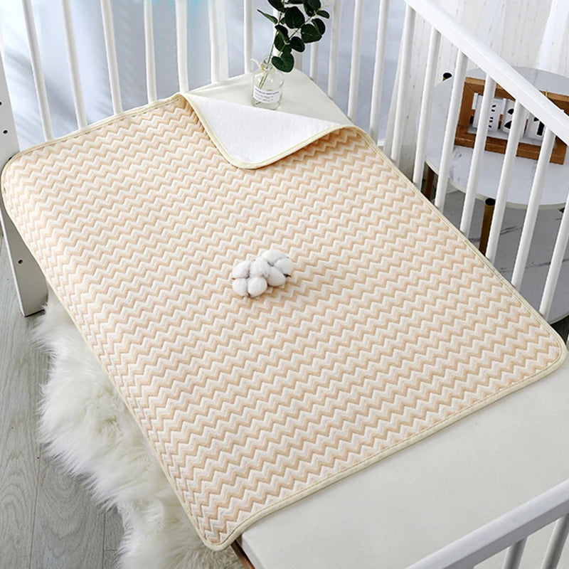 Reusable Infant Change Pad Baby Waterproof Crib Changing Mat Urine Sheet Cotton Diaper Cover Washable Newborn Bed Nappy Mattress