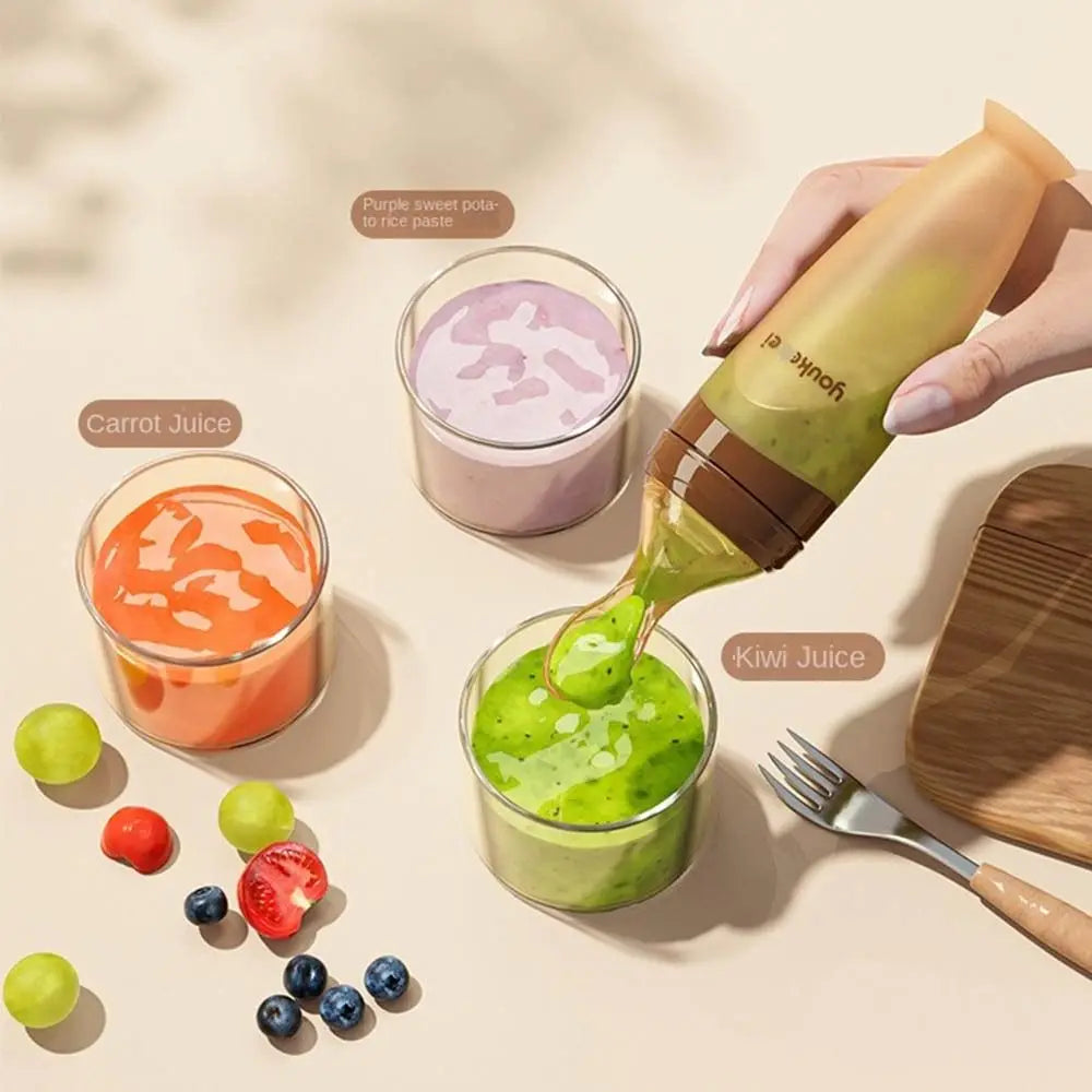 Silicone Baby Squeeze Spoon High Temperature Resistance Soft Tip Milk Feeding Bottle Flexible Convenient Rice Cereal Bottle