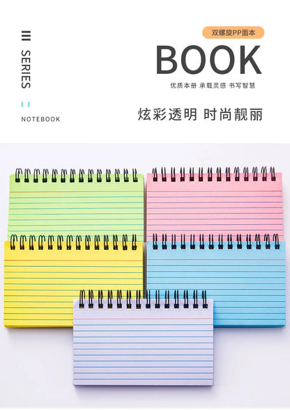 Simple Lined Spiral Notebook With Colorful Pages,Tearable Binding,Office Supplies Journal Diary Stationery Back To School