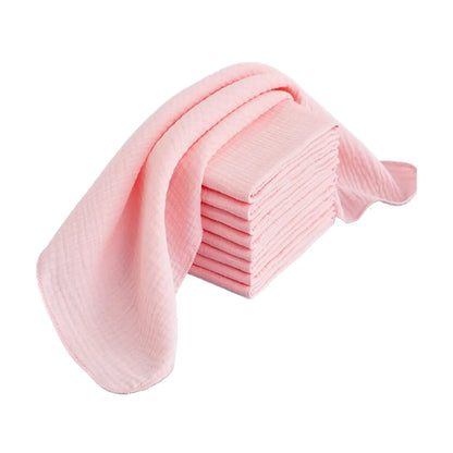 10PCS Baby Gauze Diapers 100% Cotton Baby Nappy for Newborn Changing 43x45cm Washable Reusable Double Layer Soft Baby Towels