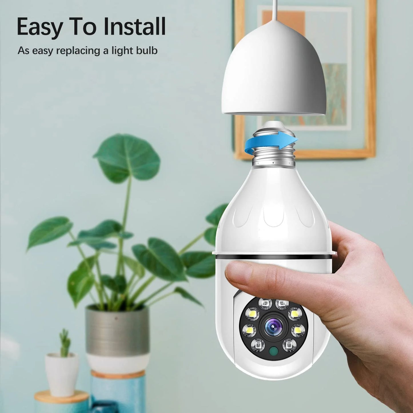 Smart Home 2.4G E27 Bulb Wifi Surveillance Camera 1080P HD Night Security Video Surveillance Supprt Two Way Audio Mobile Motion