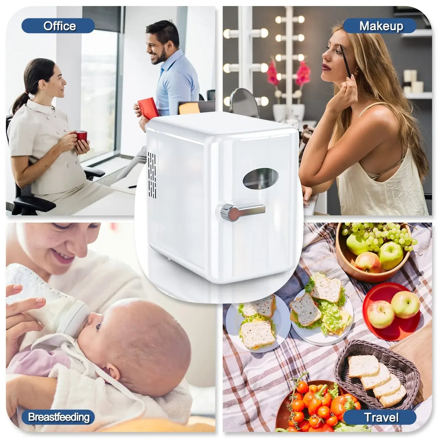 Mini Fridge 4L Portable Drinks Fridge Small with Cooling and Heating Function for Home Office Car and Camping Vevor Refrigerator