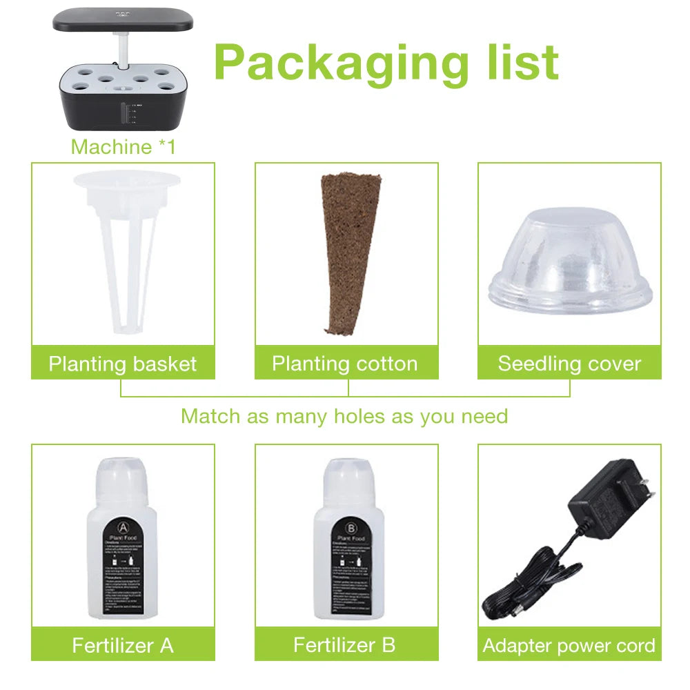 Hydroponics Growing System Plant Hydroponics System Growing LED Light Soilless Smart Planting Machine Self Watering Gardening